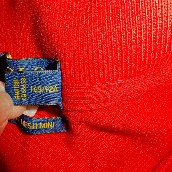 Polo Ralph Lauren Red Mesh Mini Polo Dress Women's Size M - Picture 10 of 10